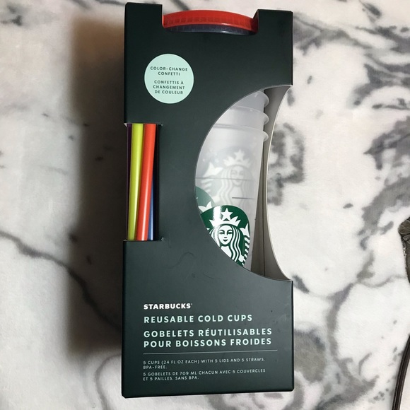 Starbuck Confetti Colour Changing Reusable Coldcup - Picture 2 of 6